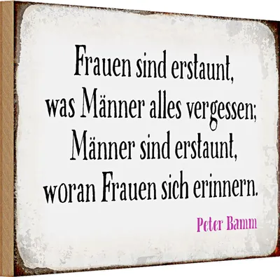 Produktbild von Holzschild Spruch 30x20cm Frauen Männer sind erstaunt was