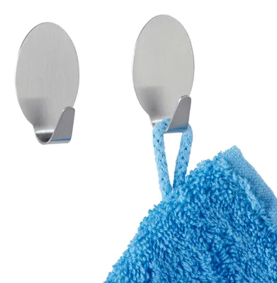 Produktbild von Maxi-Wandhaken Edelstahl matt 2er Set