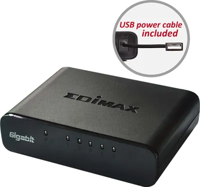 Produktbild von Edimax ES-5500G V3, Unmanaged, L2, Gigabit Ethernet (10/100/1000), Vollduplex