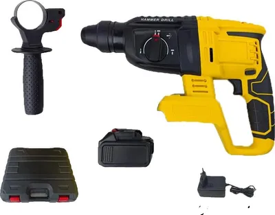 Obrázok produktu pre Elektrická príklepová vŕtačka, bezkefkový motor, multifunkčné použitie, 1 sada batérií, EÚ