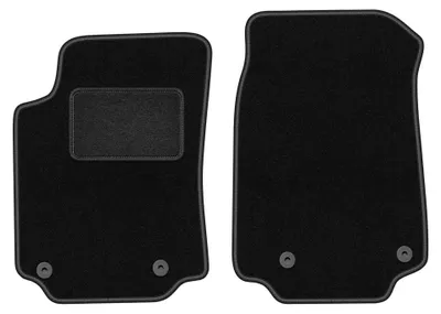 Image de Tapis avant en moquette pour Audi 100 C3 1983-1991 (berline/break) – 2 pièces, noirs, sur mesure – Wielganizator LUX