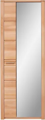 Produktbild von Garderobenschrank - 74 x 201 cm - 1 Tür - 1 Spiegeltür - Kernbuche teilmassiv