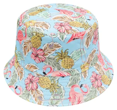 Immagine prodotto di Cappello da pesca Damen, cappello estivo per pescatori, taglia unica, motivo fenicottero e ananas, colore blu