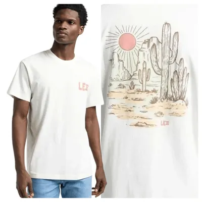 Produktbild von Lee | Herren-T-Shirt Relaxed Graphic Tee Weiß Baumwolle M