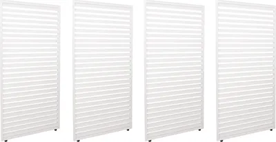 Produktbild von 4er-Set Aluminium Paneele für Pergola MCW-L46, Terrassenüberdachung, Lamellenpaneel Modul, 204x369cm  weiß