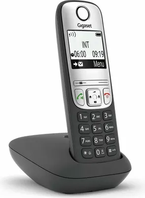 Produktbild von Gigaset A690 Analoges Schnurlostelefon mit Freisprechfunktion, schwarz und silber, Reichweite 300 m