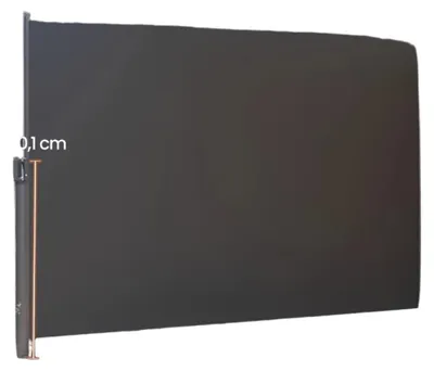 Image de Protection latérale en aluminium pour fenêtres, occultant, dimensions 200x400 cm, protection UV