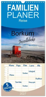 Produktbild von Familienplaner 2027 - Borkum - Inselblicke mit 5 Spalten (Wandkalender, 21 x 45 cm) CALVENDO