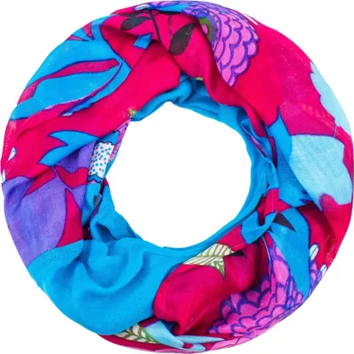 Produktbild von Sunsa Damen Loop Schal. Baumwolle Schlauchschal. Dünn Loopschal mit Blumendesign