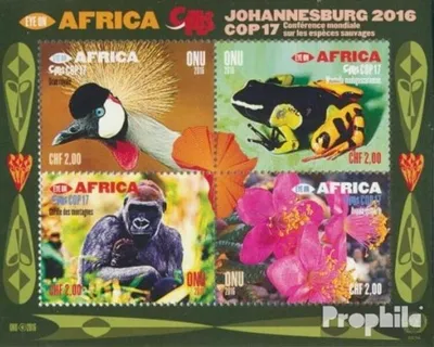 Produktbild von Briefmarken UNO - Genf 2016 Mi Block42 (kompl.Ausg.) postfrisch Artenschutzkonferenz