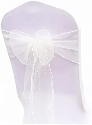 10 Organza-Stuhlschleifen, 18x275 cm, für Hochzeit & Party