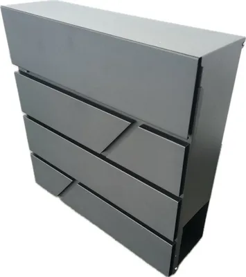 Produktbild von Briefkasten, Stahl, schwarz, 37x37x11 cm