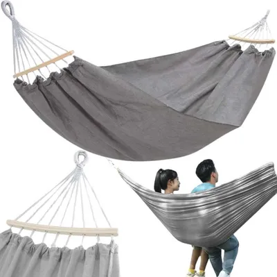 Produktbild von Verk 27122 Hängematte Hängematte Holz 220 x 150 cm grau