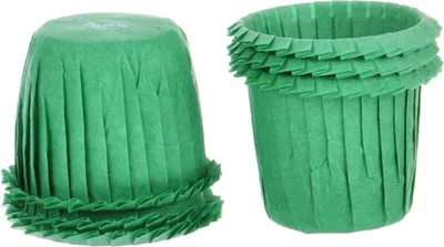 Produktbild von Mini geknitterte Papierbecher GRÜN 30x35mm 35Stk Decora