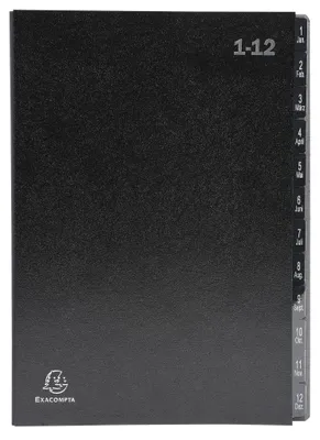 Produktbild von Exacompta 57012E Schreibtisch-Organizer 12 Fächer DIN A4 schwarz