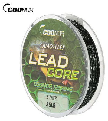 Zdjęcie produktu dla 35lb 5m Plecionka Leadcore Kamuflażowa żyłka karpiowa Przynęty wędkarskie Leadcore Sprzęt wędkarski