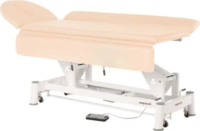 Zdjęcie produktu dla Stół terapeutyczny, stół do badań z otworem na twarz, elektryczny, różne kolory + taboret, kolor: 61 kremowy