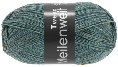 Produktbild von Lana Grossa - Meilenweit 100g Tweed 0166 graugrün