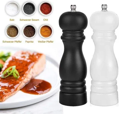 Produktbild von Famanu Salz- und Pfeffermühlen Set - Keramische Mühlen mit verstellbarem Mahlgrad