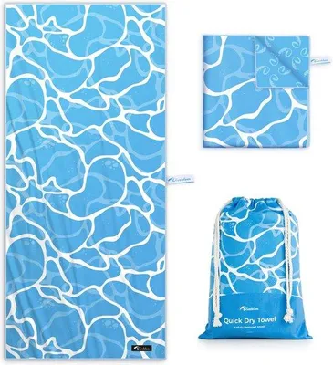 Produktbild von Famanu Strandhandtuch XXL - Mikrofaser, schnell trocknend, leicht und kompakt, 178 x 200 cm