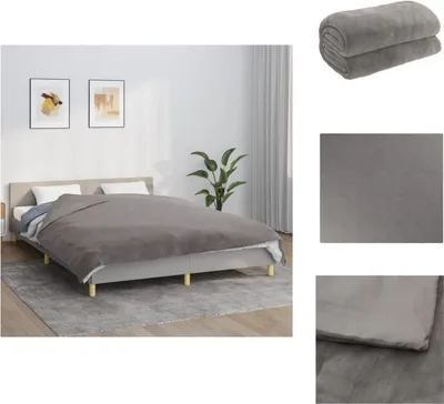 Produktbild von vidaXL Gewichtsdecke mit Bezug Grau 200x225 cm 13 kg Stoff -  Decken