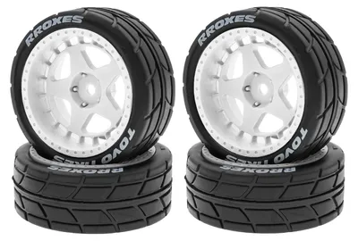 Produktbild von Ferngesteuerte Offroad-Reifen, 66 x 46 x 26 mm, 4 Stueck, Ersatz fuer TAMIYA TT02 XV01, HSP 94123, HPI, KYOSHO, WLtoys 1/10, ferngesteuertes Auto