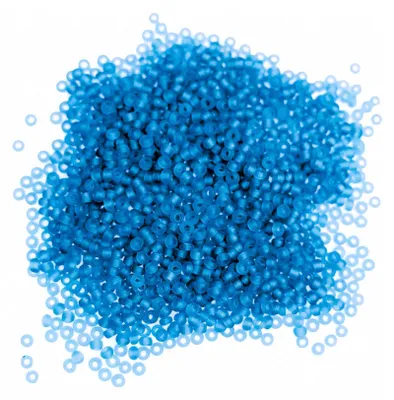 10g Rocailles Glasperlen rund blau