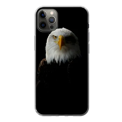 Produktbild von MuchoWow® Handyhülle Schutzhülle Hülle für iPhone 13 Pro Max Adler - Vogel - Schwarz Silikon Softcase Handy Hülle - Mobiltelefon
