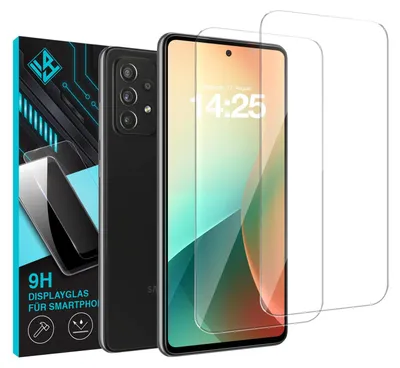 Produktbild von 2x 9H Schutzglas Displayschutzfolie für Samsung Galaxy A72 Displayglas Displayschutz Glas Panzerfolie Schutzglasfolie