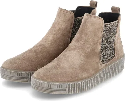 Produktbild von Gabor Damen Chelsea Boots/ Stiefeletten Beige Rauleder Größe: 38