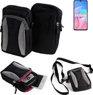 Produktbild von K-S-Trade Holster Schutz Hülle kompatibel mit Huawei Enjoy Z 5G Handy Hülle Gürteltasche Umhängetasche mit Zusatzfach schwarz