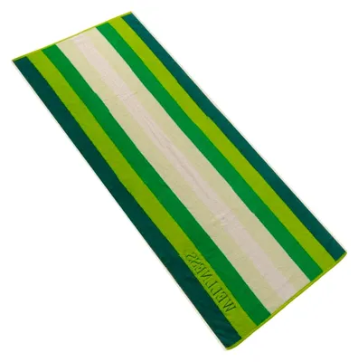 Produktbild von Wellness Saunatuch 80 x 200 cm Streifen grün Baumwolle Frottee