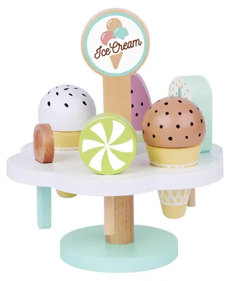 Produktbild von Tooky Toy Eiscremespielset - Holz | Holzspielzeug