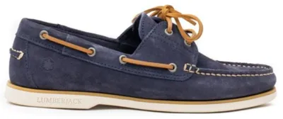 Immagine prodotto di Scarpe da uomo Lumberjack Navigator in pelle e camoscio, mocassini blu scuro, taglia 44