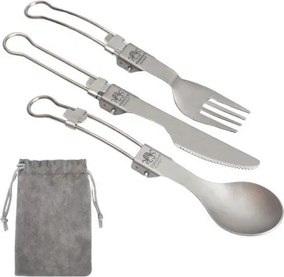 Produktbild von Titanium Campingbestek inklapbaar Outdoor Avonturen mit Opbergtas