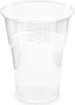 Produktbild von PLA-Becher 500 ml, Durchmesser 102 mm, 50 Stück.