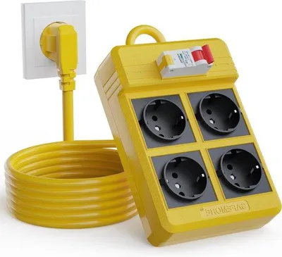 Image de Câble d'alimentation - Kit d'extension robuste 3M quadruple 4000 W - Atelier, garage et usage en extérieur