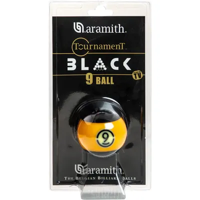 Produktbild von Aramith Tournament Black 9-Ball Einzelball schwarz/gelb 57,2mm