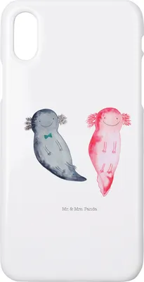 Produktbild von Mr. & Mrs. Panda Iphone 10 Handyhülle Axolotl Freundin - Weiß - Geschenk, Lurch, Handy, X, Liebe, Cover, Hülle, Valentinstag