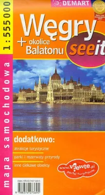 Obrázok produktu pre Węgry okolice Balatonu mapa samochodowa