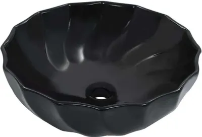 Produktbild von Waschbecken 46 x 17 cm Keramik Schwarz