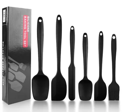 Immagine prodotto di Magrimaxio, set di 6 spatole in silicone per impasto, utensili da cucina in silicone, resistenti al calore fino a 230°C