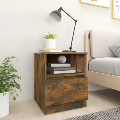 Immagine prodotto di vidaXL Comodino in rovere affumicato 40x40x50 cm in materiale derivato dal legno