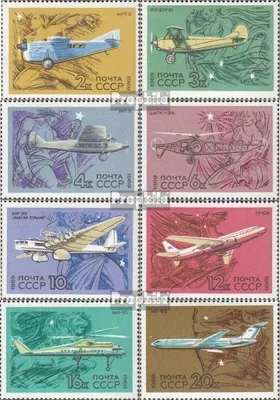 Produktbild von Briefmarken Sowjetunion 1969 Mi 3700-3707 (kompl.Ausg.) gestempelt Sowjetischer Flugzeugbau