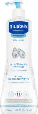 Produktbild von Mustela Bébé No-Rinse Cleansing Water Reinigungswasser für Kinder 750 ml