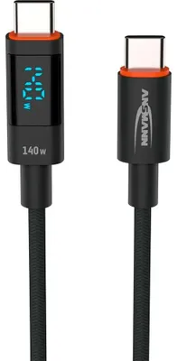 Zdjęcie produktu dla Ansmann 1700-0176, 1,2 m, USB C, USB C, USB 2.0, 0,48 Gbit/s, Antracyt