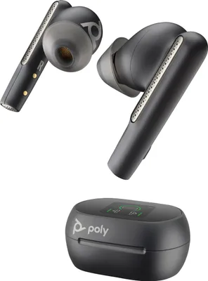 Produktbild von Poly Voyager Free 60+ UC USB-A Earbuds mit Touchscreen Ladecase, schwarz
