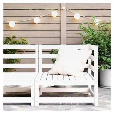 Produktbild von Garten-Ecksofa aus massivem Kiefernholz, 70x70x67cm, modulares Möbelstück für Terrasse und Balkon