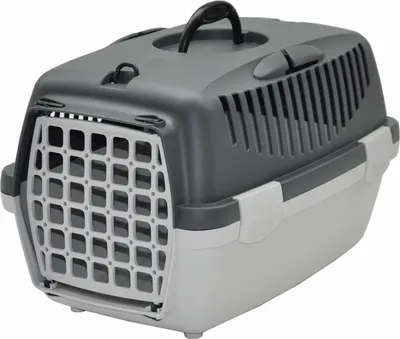 Produktbild von STEFANPLAST Gulliver 1 prepravka sivá s plastovými dvierkami 48x32x31cm, 97183