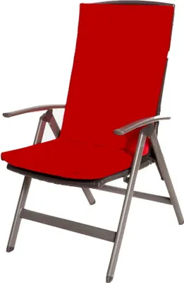 Obrázok produktu pre Podsedák na stolièku 1 ks | Podsedák 110x47x4cm èervený | záhradné vankúše na ratanový nábytok | vonkajší vankúš na stolièku | Sedací vankúš s vysokým operadlom